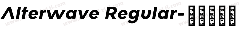 Alterwave Regular字体转换